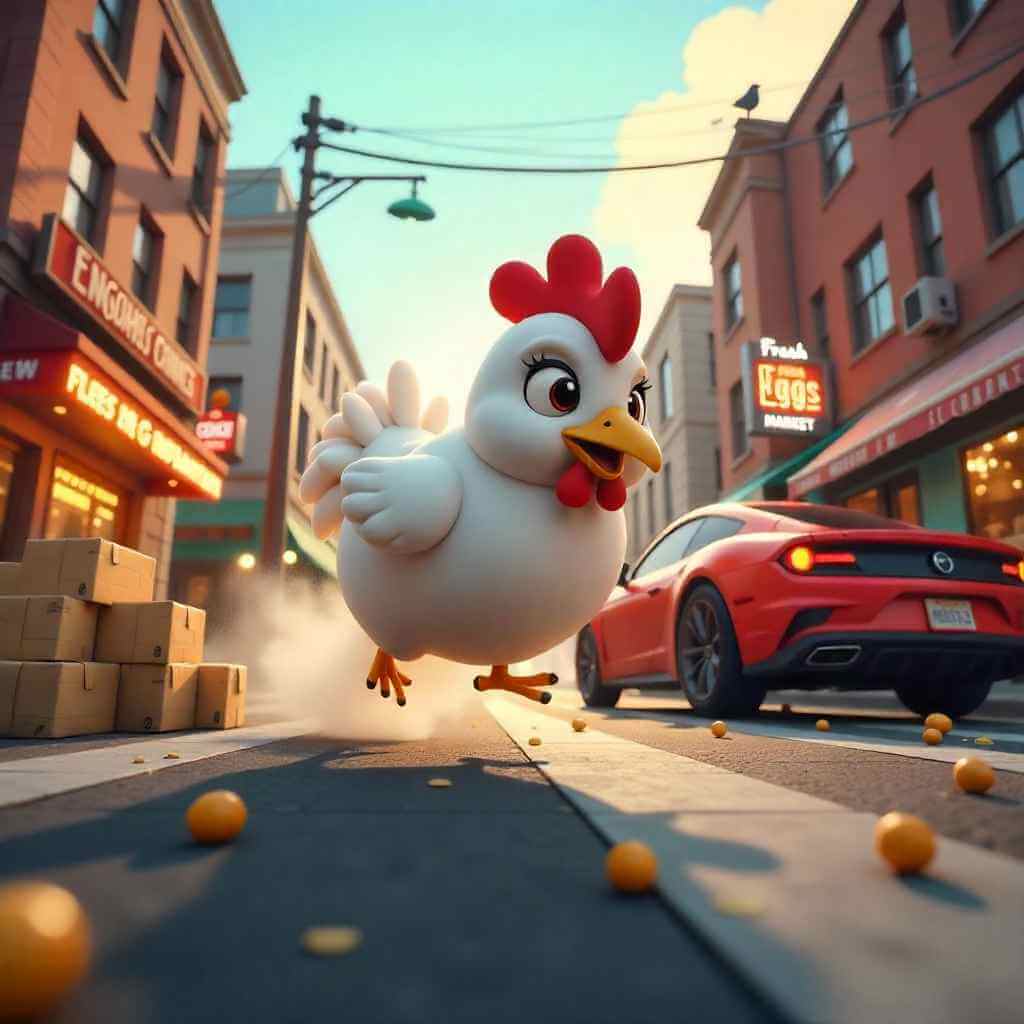 Henny, the Hen on the Run